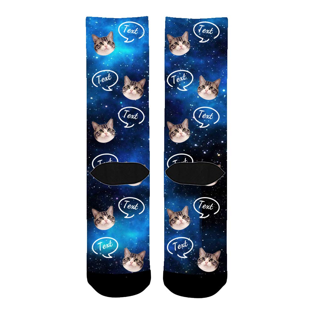 Custom Pet Socks with Photo & Text - Personalized Dog Socks for Men & Women - Unique Gift for Pet Lovers - Perfect for Holidays, Birthdays & Matching Outfits
