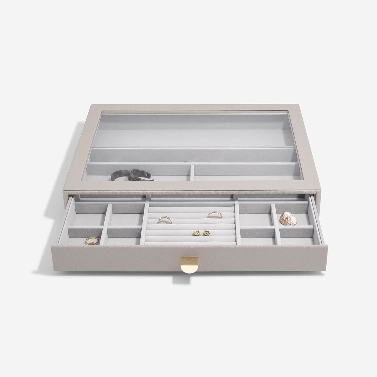 3-Piece Classic Drawer Organizer Set - Blush Pink or Taupe for Bedroom, Bathroom & Office Storage