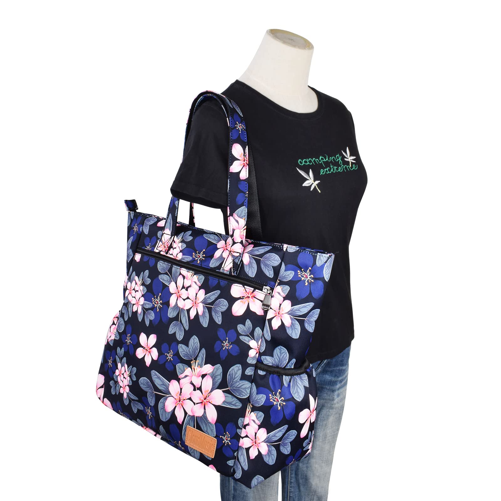 CLOUDMUSIC Large Waterproof Shoulder Tote Bag for Women - Perfect for Nurses, Teachers, Work, Gym, Travel & Beach - Spacious & Durable Everyday Carryall