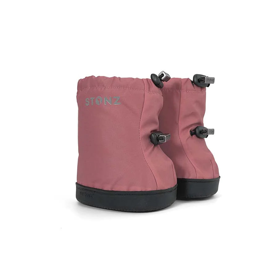 Stonz Dusty Pink Baby Booties & Toddler Booties - Warm & Waterproof Winter Shoes for Infants & Kids - Perfect for Outdoor Play, Walks & Cold Weather Adventures