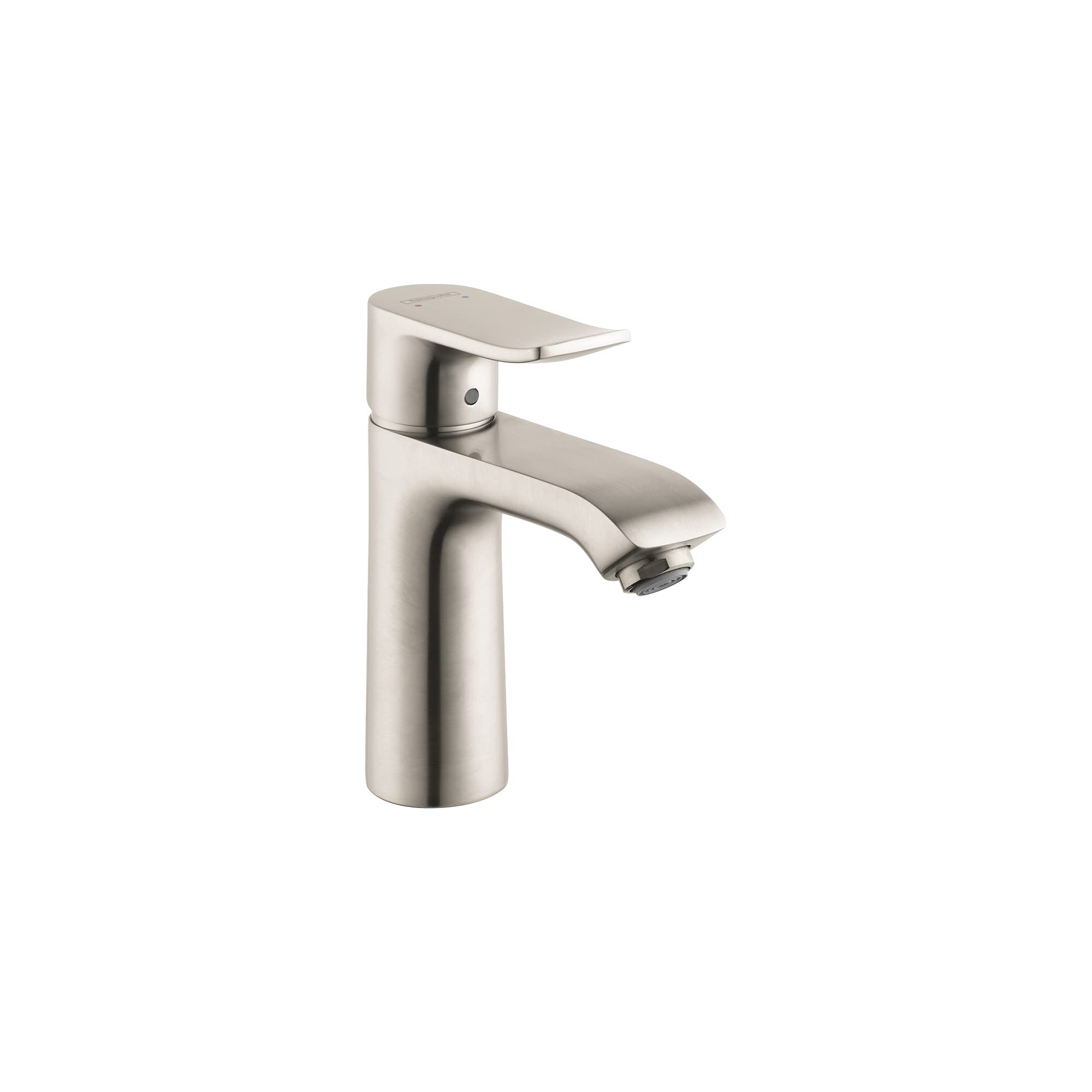 hansgrohe Metris Modern 1-Handle Bathroom Sink Faucet - 7-inch Tall Brushed Nickel Finish, Easy Installation (Model 31080821) - Perfect for Contemporary Bathrooms & Powder Rooms