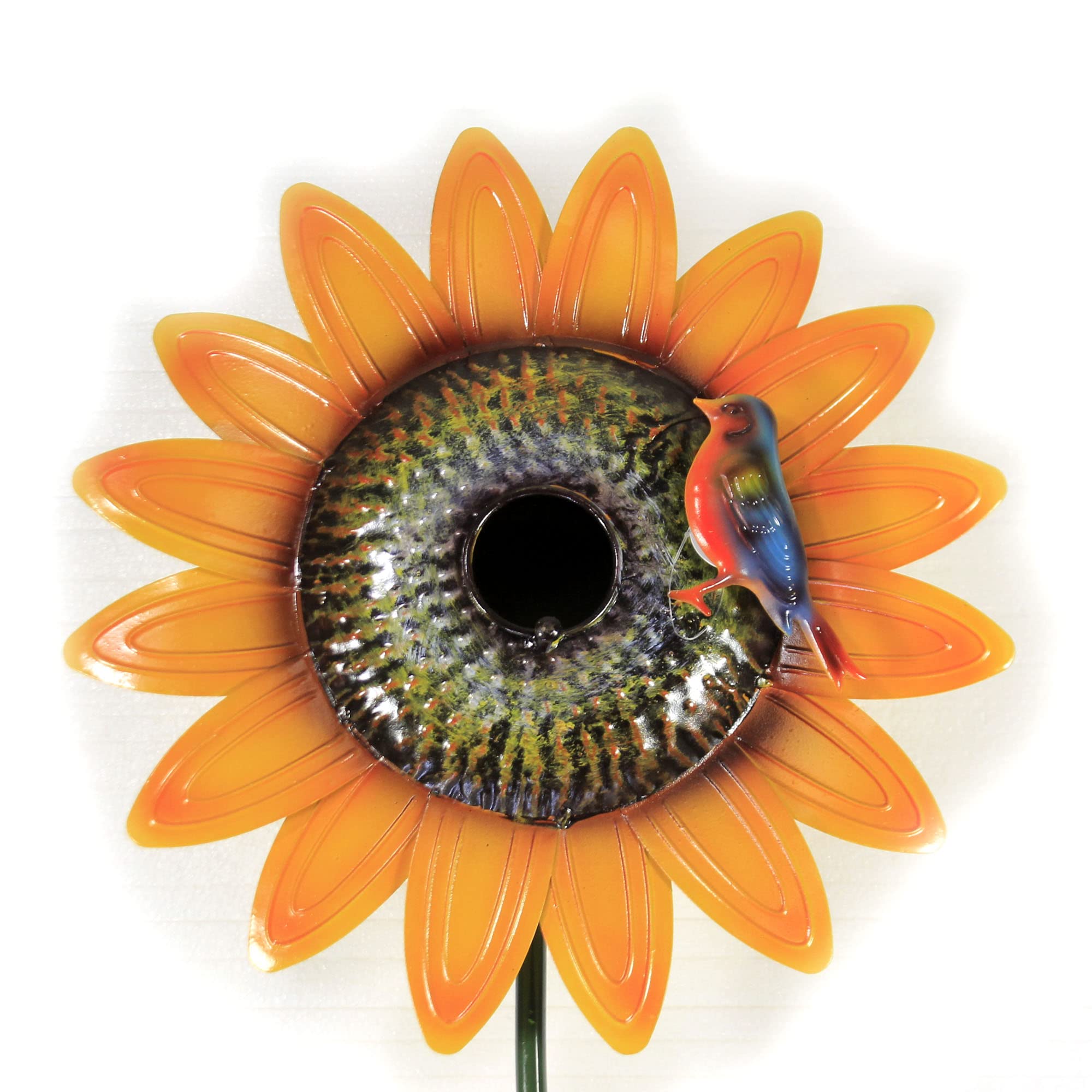 63-inch Metal Sunflower Bird House for Garden & Yard Decor - Durable Outdoor Bird Nesting Home - Perfect for Attracting Birds & Enhancing Outdoor Spaces