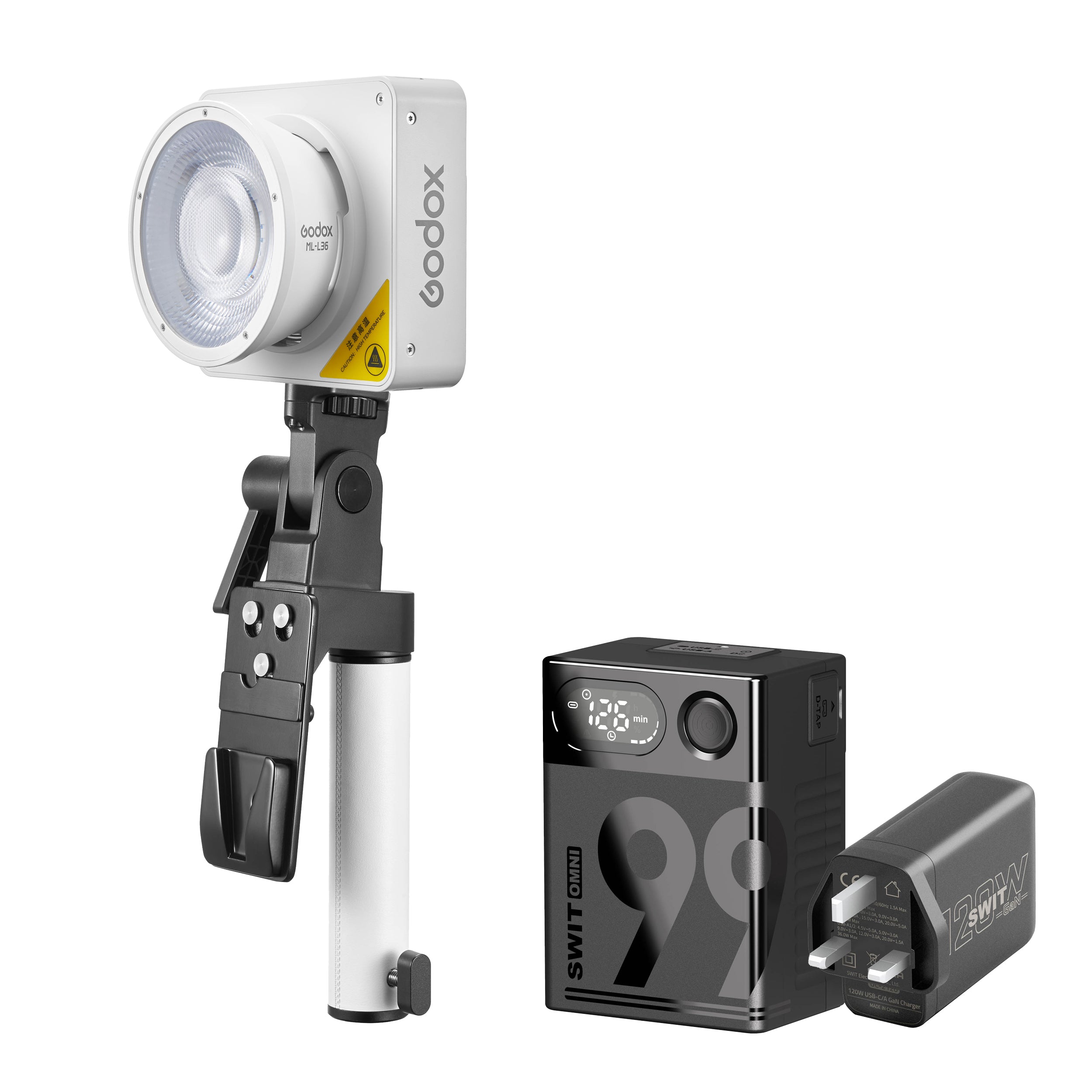 SWIT ML100BI Portable Handheld LED Video Light Kit with V-Mount Battery - Perfect for YouTube, Vlogging, and On-Location Photography