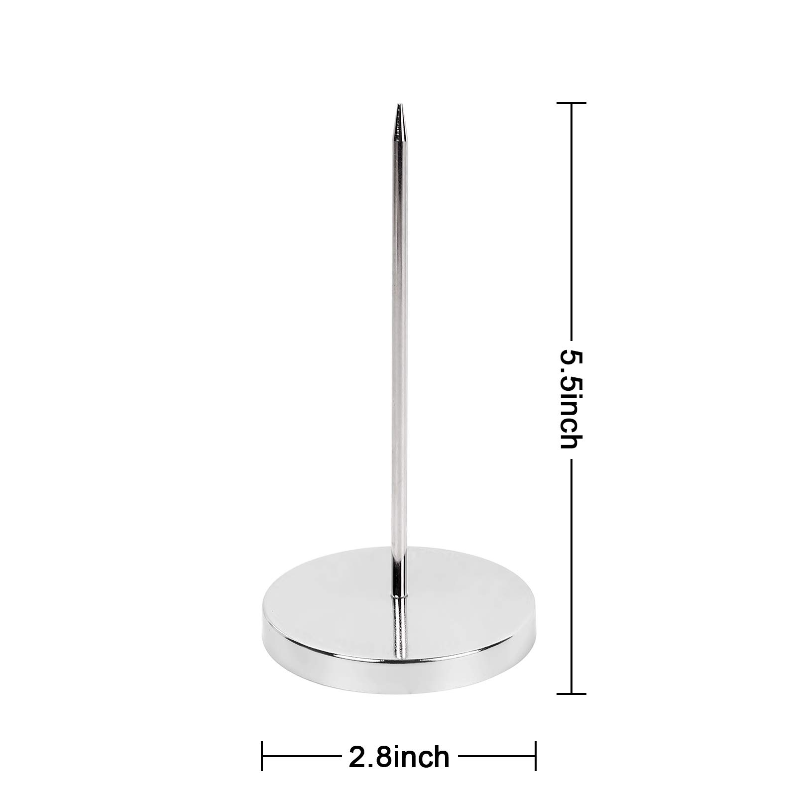 2PCS Stainless Steel Bill Fork & Paper Holder Spike - Durable Check Bill Holder & Memo Organizer for Office, Restaurant, and Home Use