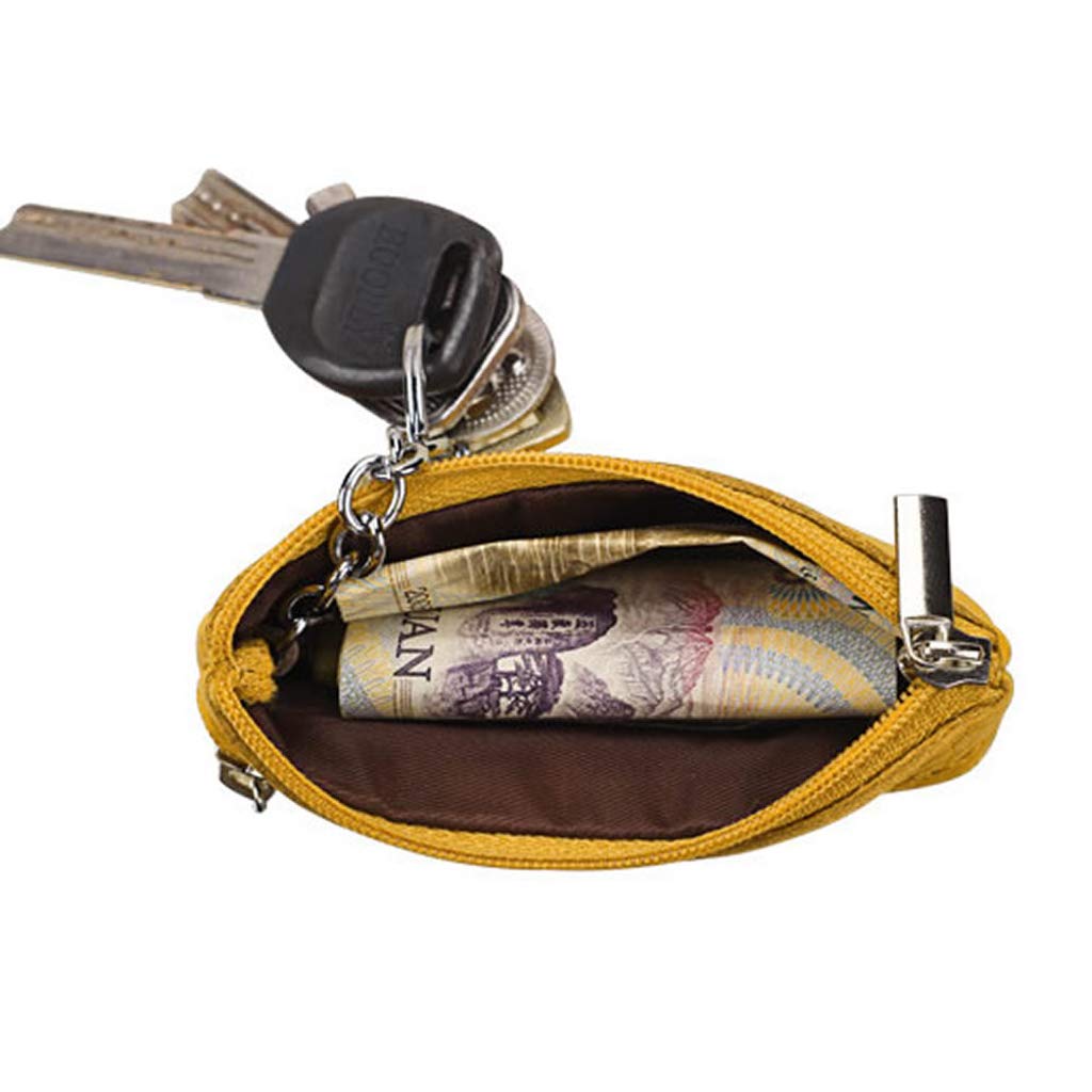 Genuine Leather Wallet for Men & Women - Soft Zip Pouch with Card Slots & Key Holder - Perfect for Travel, Work & Everyday Use