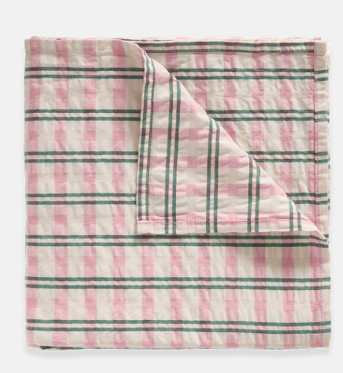 GARBO & FRIENDS Seersucker Swaddle Blanket - Soft Organic Cotton Baby Wrap for Newborns & Infants - Perfect for Swaddling, Nursing, and Stroller Use (One Size)