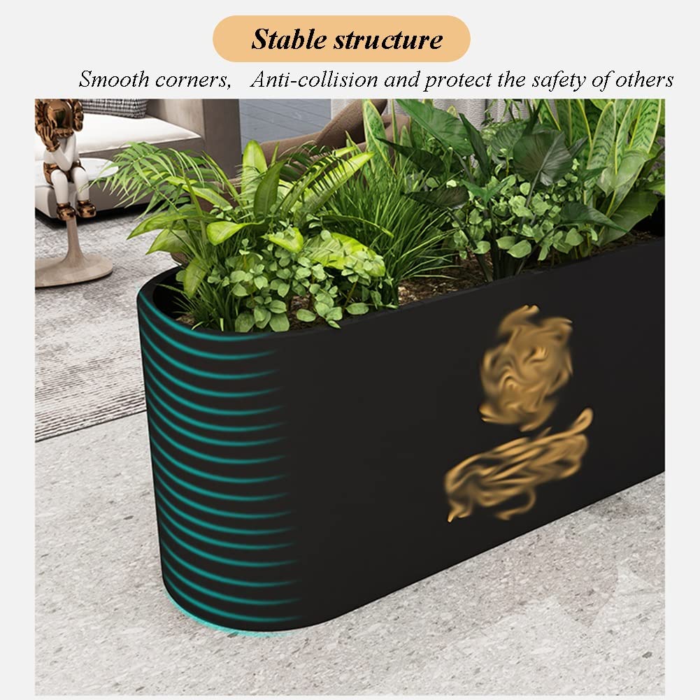 Outdoor Wrought Iron Flower Box - 140x30x50cm White Garden Planter for Plants, Flowers & Herbs | Durable Long Trough Plant Pots for Hotel, Indoor & Commercial Street Decor | Perfect for Balcony, Patio & Urban Gardening