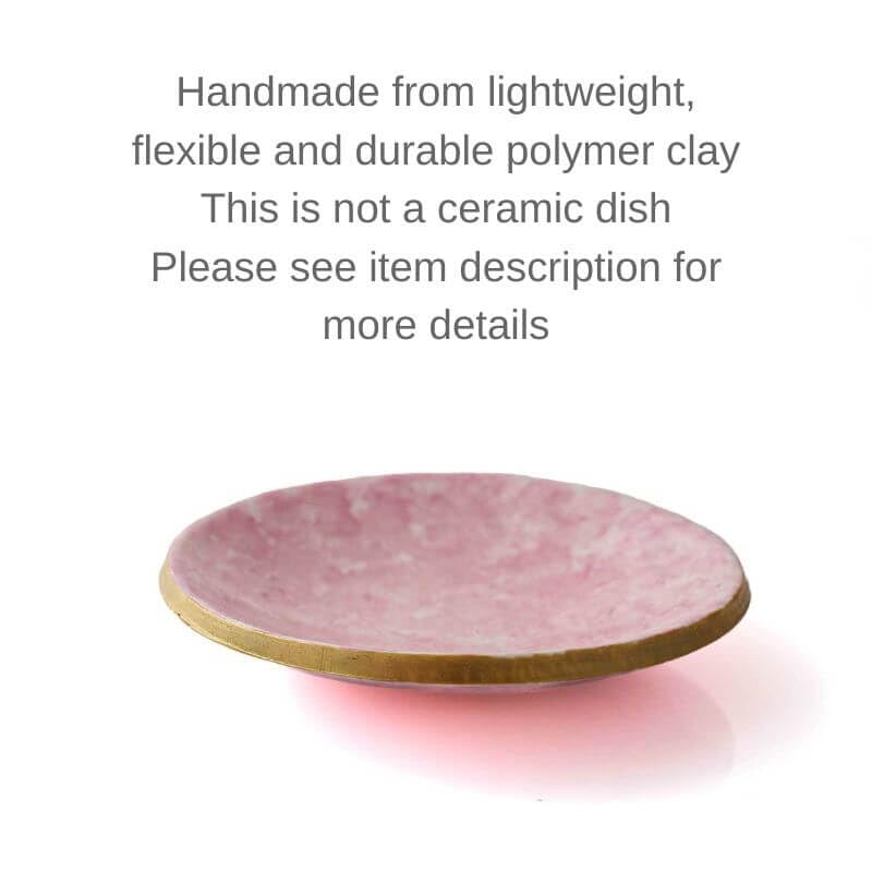 Elegant Pink Jewelry Dish for Rings & Trinkets - Stylish Home Decor & Bedroom Accessories Under $15 - Perfect for Vanity Organizer, Gift Box & Nightstand Display