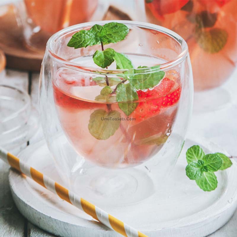 Premium Double Wall Insulated Crystal Glass Tea Cup - Elegant & Shatterproof for Hot & Cold Beverages - Perfect for Home, Office, or Gifts