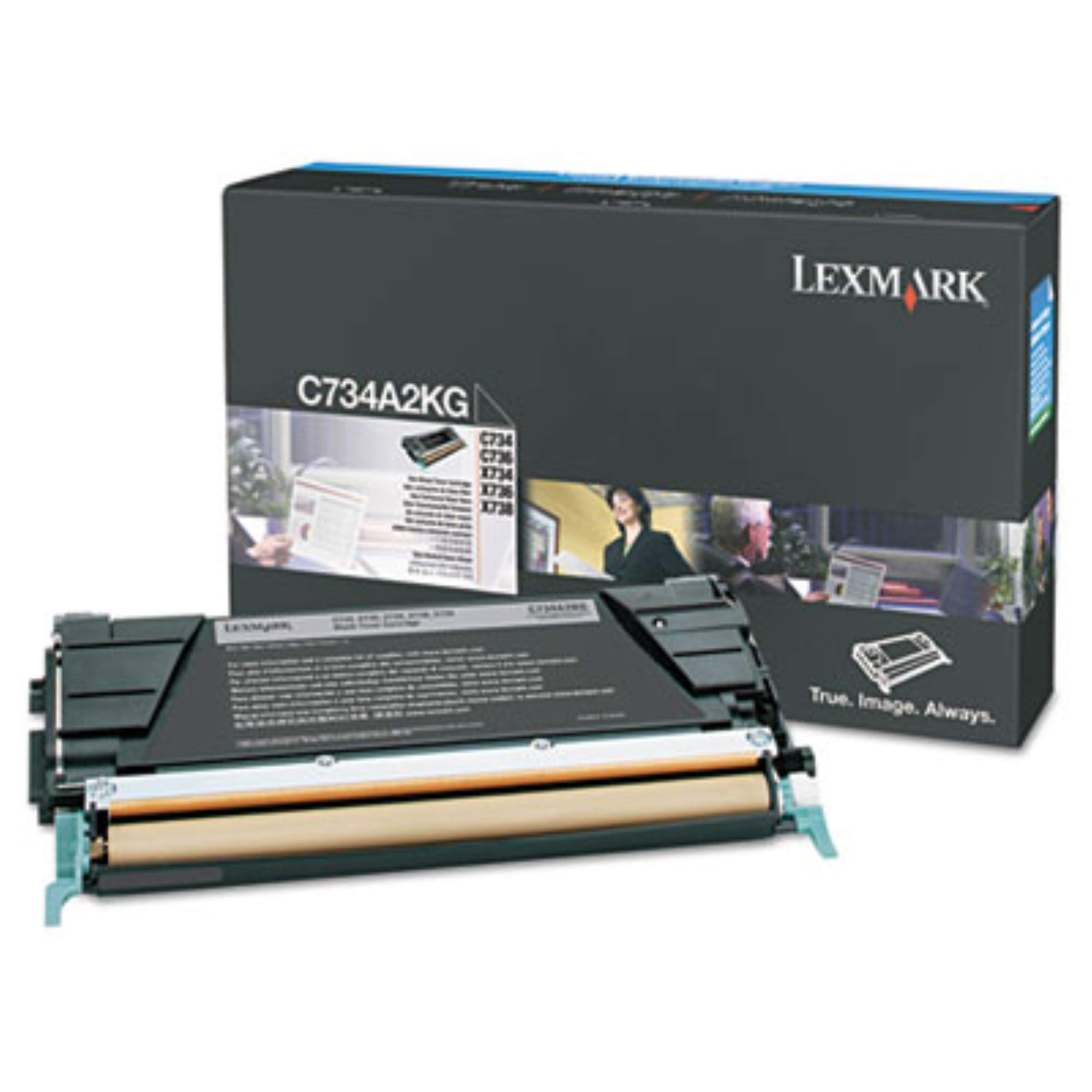 Lexmark C734A2KG High-Yield Black Toner Cartridge - Compatible with Lexmark Printers | Office & Home Printing Supplies | Ideal for High-Volume Printing in Businesses & Schools