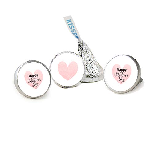 Valentine's Day Heart Candy Stickers - Pink Watercolor Design for Scrapbooking, DIY Cards & Gift Wrapping