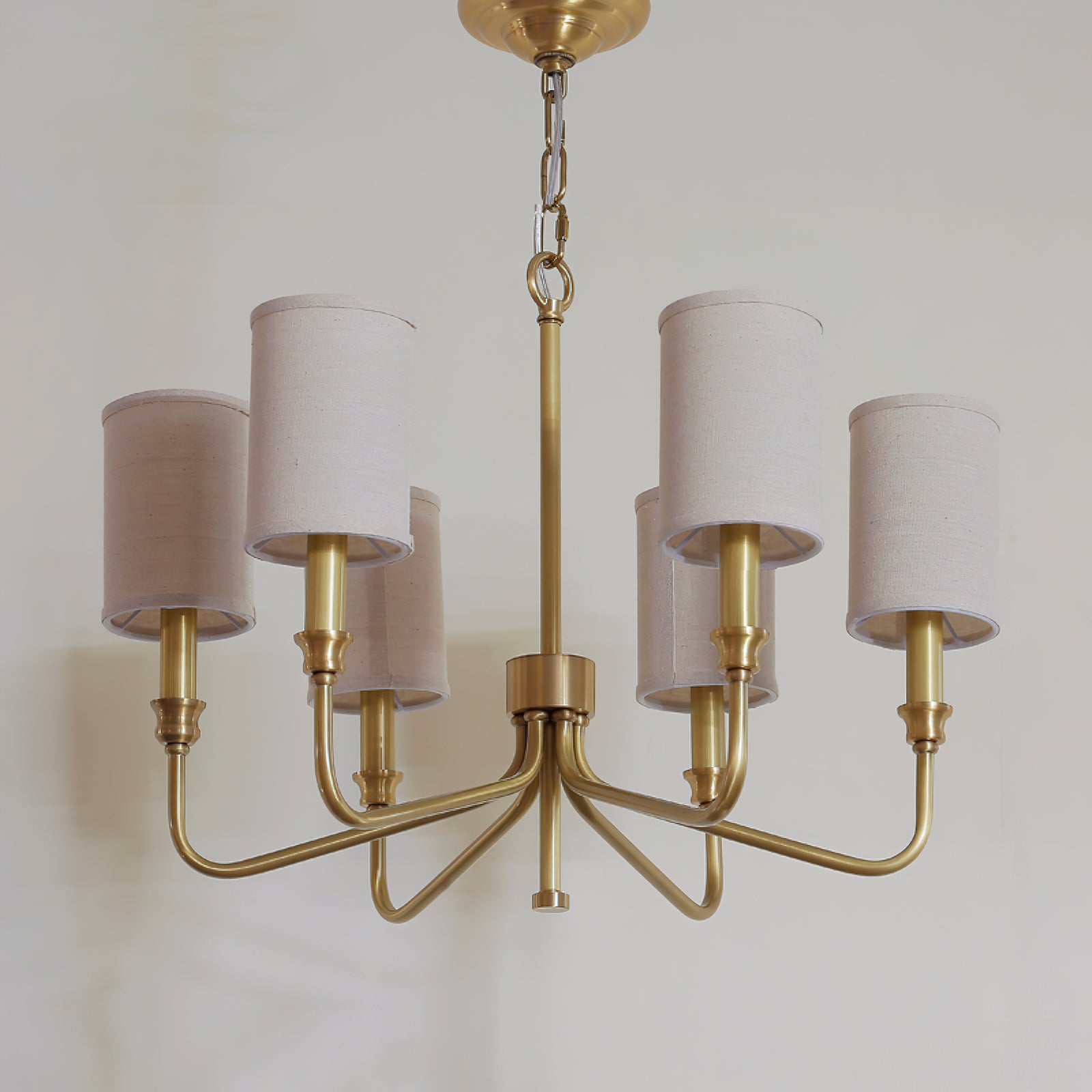 Modern Cylinder Fabric Chandelier - Elegant Ceiling Light Fixture for Living Room, Bedroom & Dining Room - Perfect for Home Decor & Interior Design