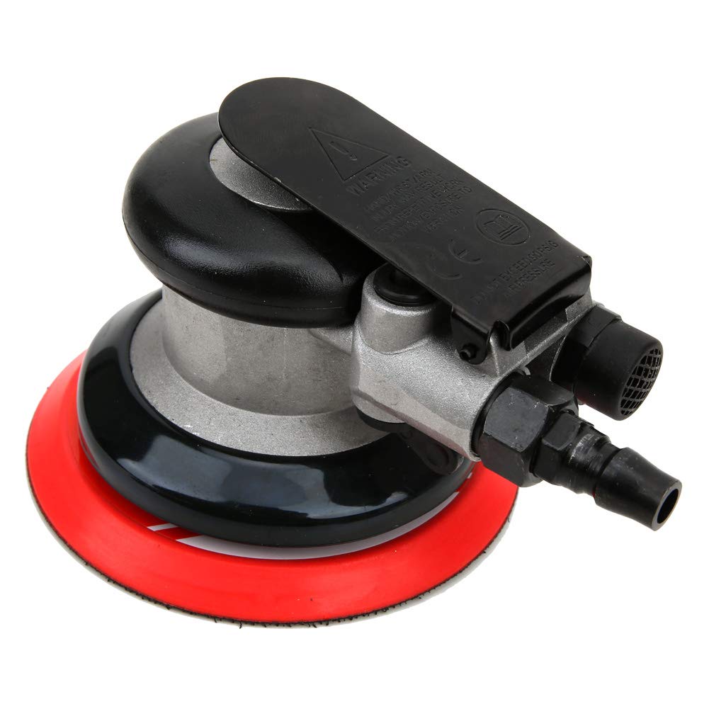 5-Inch Air Pneumatic Sander Grinder - High Power Grinding & Polishing Machine with 180# Suede Sandpaper - Perfect for Metal, Wood & Auto Body Work