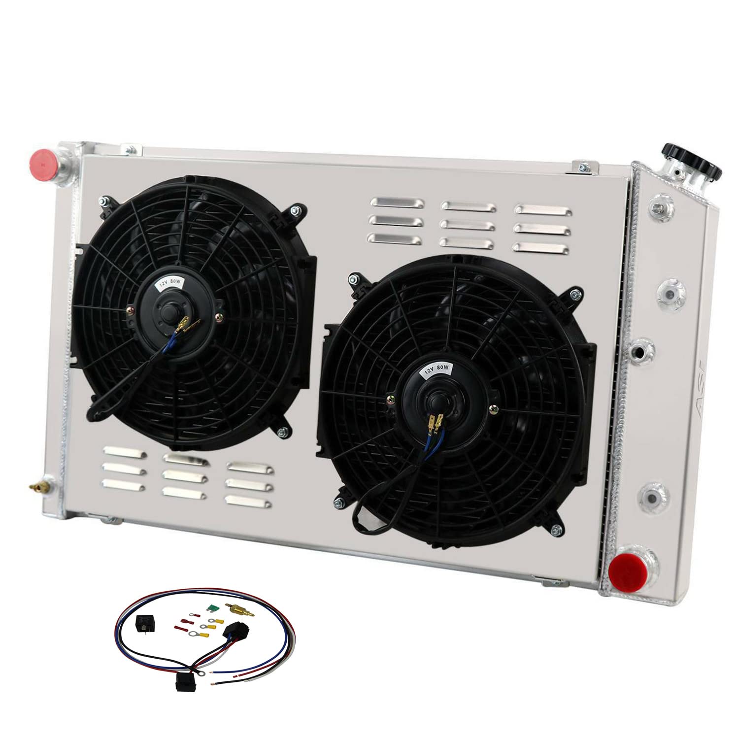 3 Row Aluminum Radiator with Dual 12
