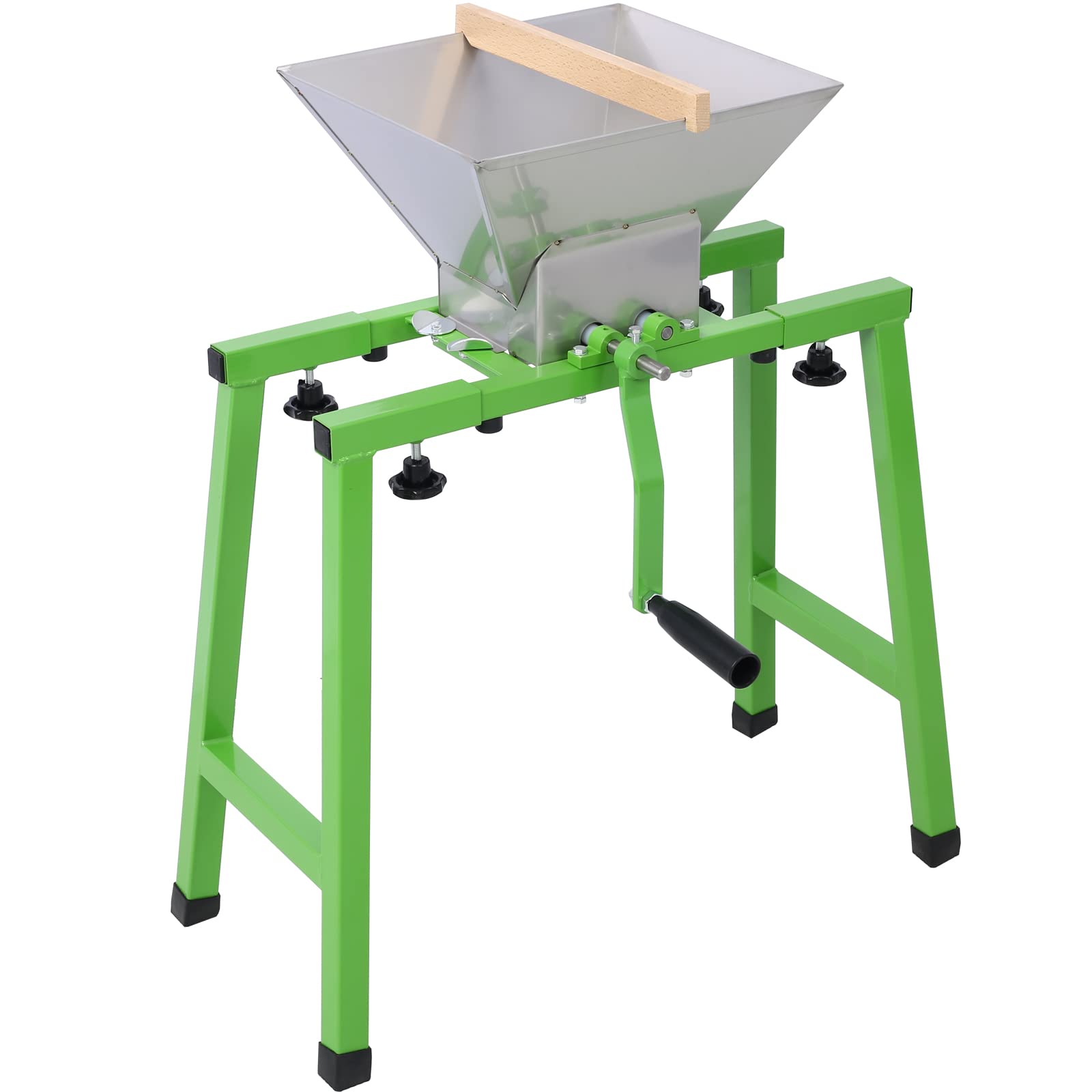 7L Manual Fruit Crusher - Hand Crank Apple Grinder with Steel Hopper for Juice Press, Wine Making & Cider Extraction | Portable Fruit Shredder for Hard Vegetables | Perfect for Home Brewing, Farm Harvest & DIY Fruit Processing