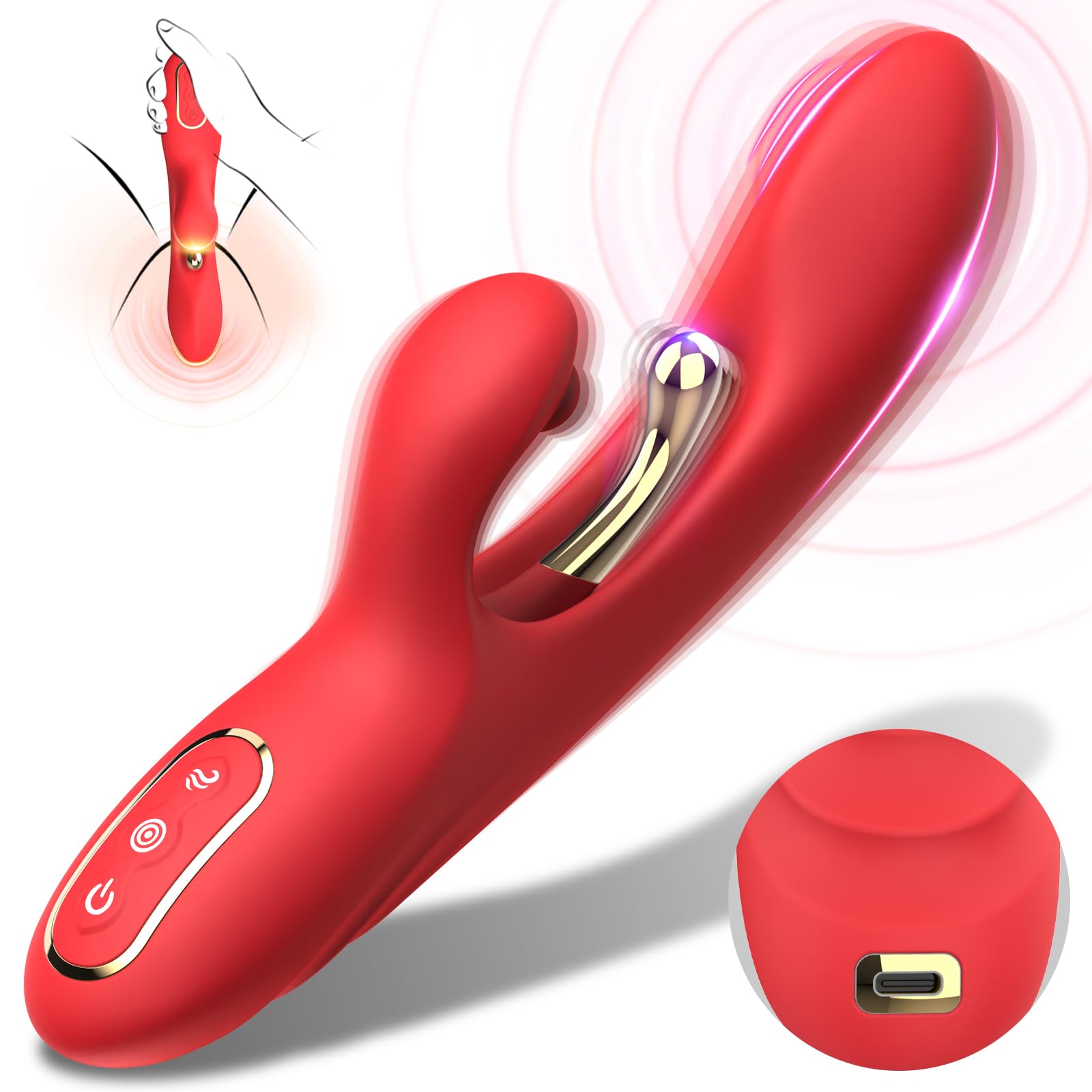 Clitoral Vibrator for Women - G Spot Vibrator with 9x9x9 Powerful Modes, Realistic Quiet Dildo for Women & Couples, Female Clitoral Stimulator Sex Toy - Perfect for Solo Play, Couples Intimacy & Sensual Massage
