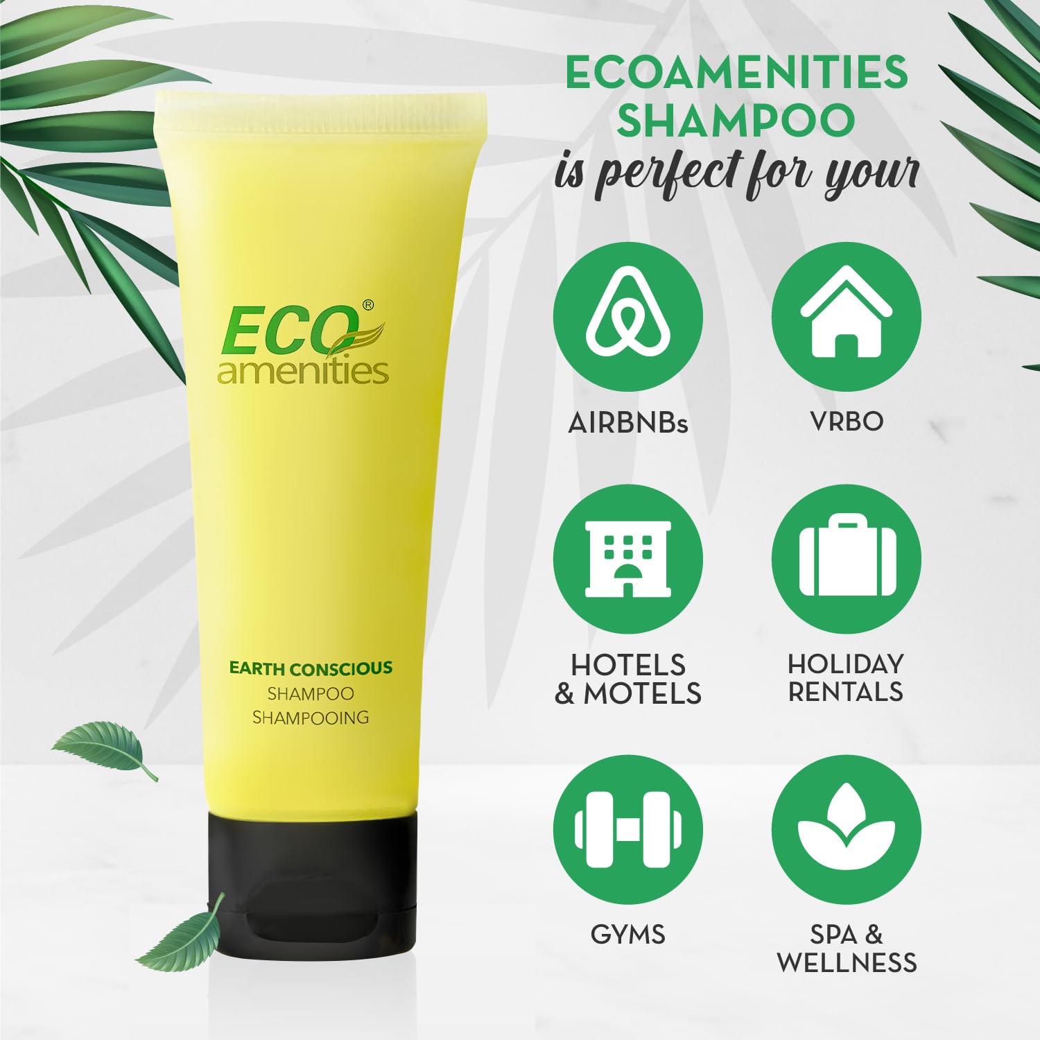 Eco-Friendly Bulk Travel Size Shampoo - 25 Pack (30mL/1 oz) | Green Tea Scented Hotel Amenities with Flip Top Cap | Perfect for Hotels, Guest Houses, Airbnbs & Travel Kits
