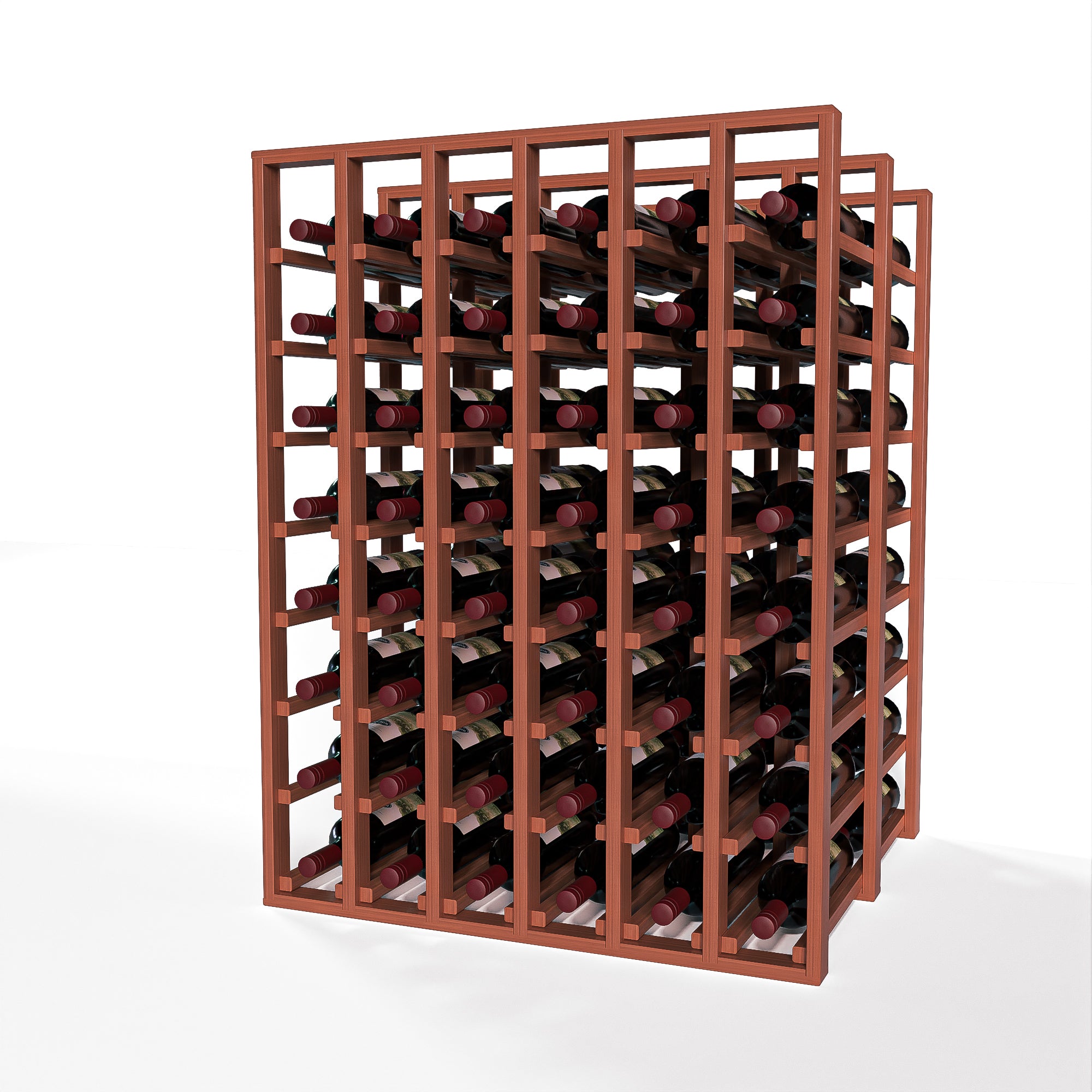 GrandCellar™ 6 Column Full Depth Double Deep Wine Rack - Holds 36 Bottles for Home, Restaurant or Wine Cellar Storage