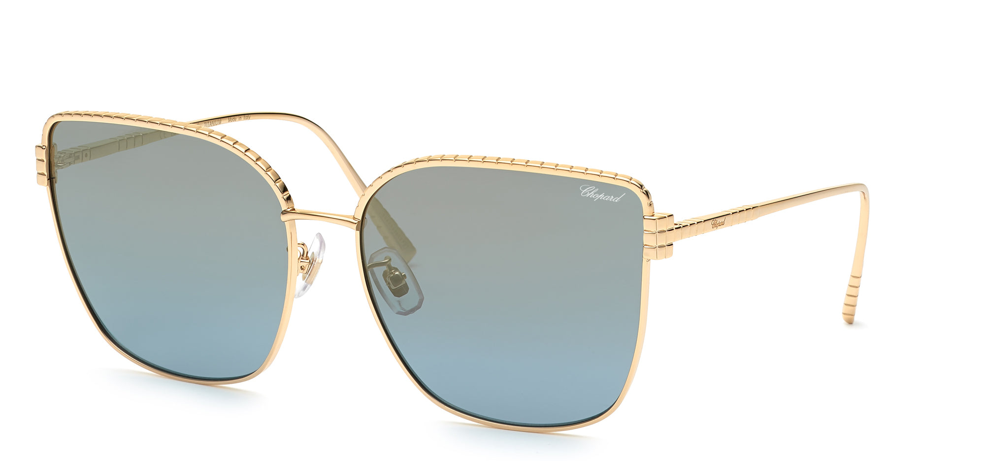 Shiny Rose Gold/Blue Mirror