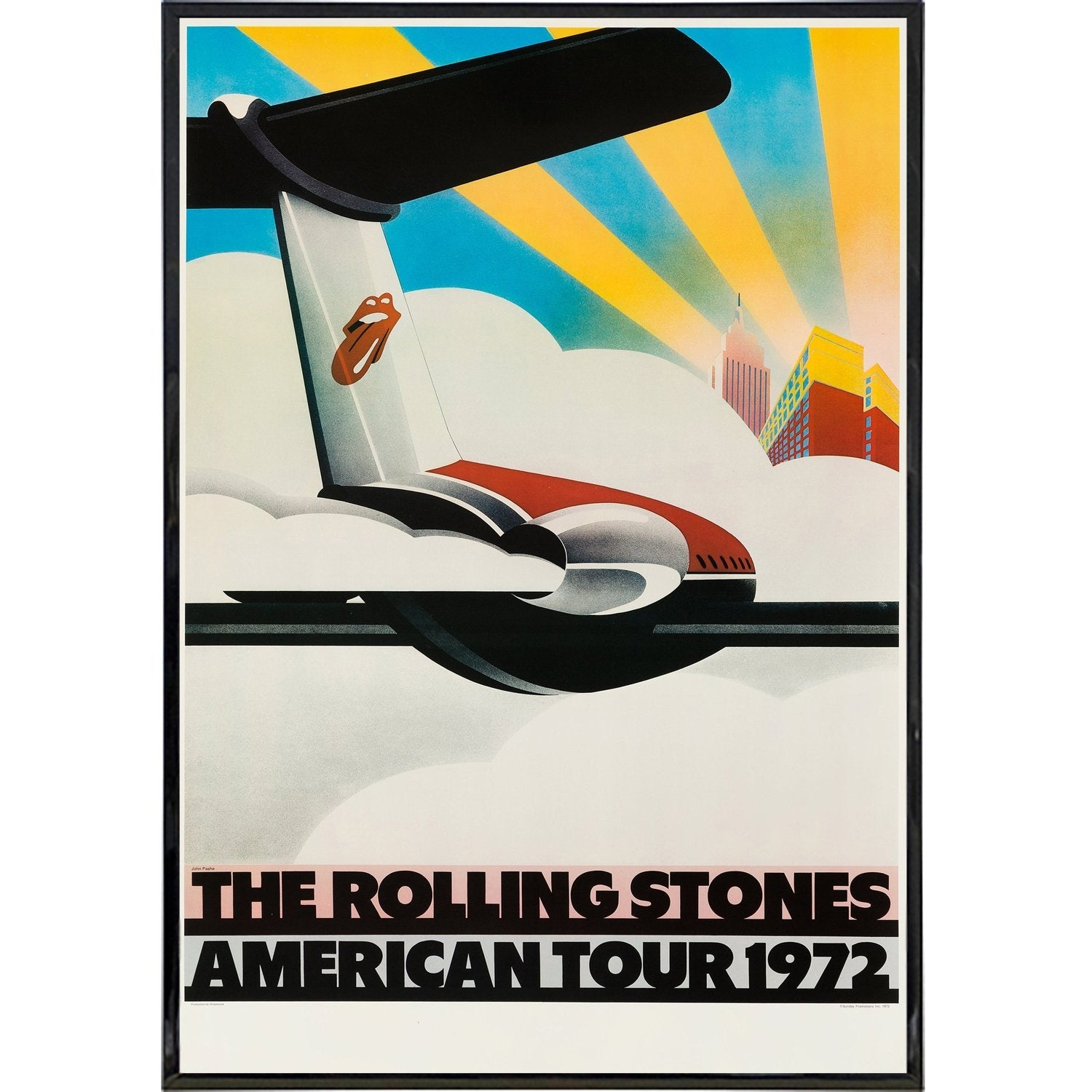 Vintage Rolling Stones 1972 Tour Concert Poster Print - Classic Rock Band Wall Art Decor for Music Lovers, Man Cave & Retro Room Decorations