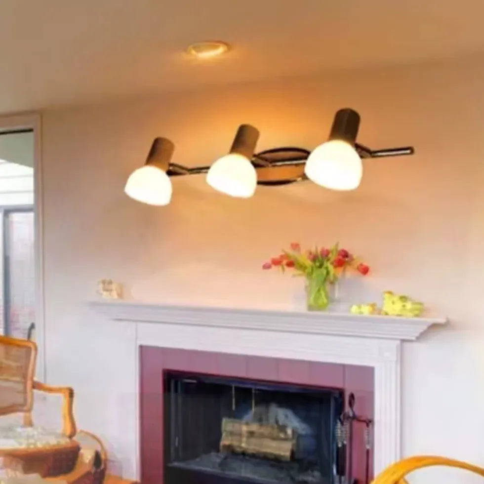 Natural Style Spot Wooden Wall Lights - Rustic Wooden Sconces for Bedroom, Living Room & Hallway - Handcrafted Wood Wall Lamp for Cozy Home Decor