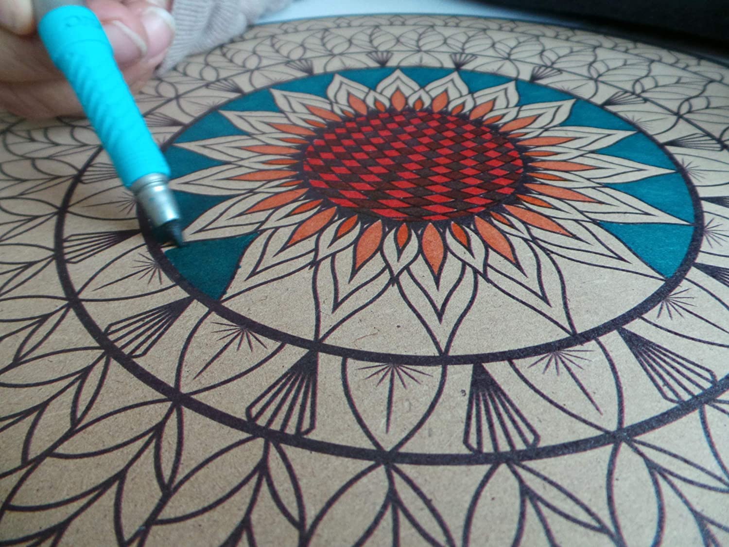 Printfry 2-Piece Pre-Marked MDF Peacock Rangoli Cutouts for DIY Crafts, Home & Room Decor - 5x5 Inch Artistic Wooden Shapes - Perfect for Festivals, Wall Art, and Creative Projects
