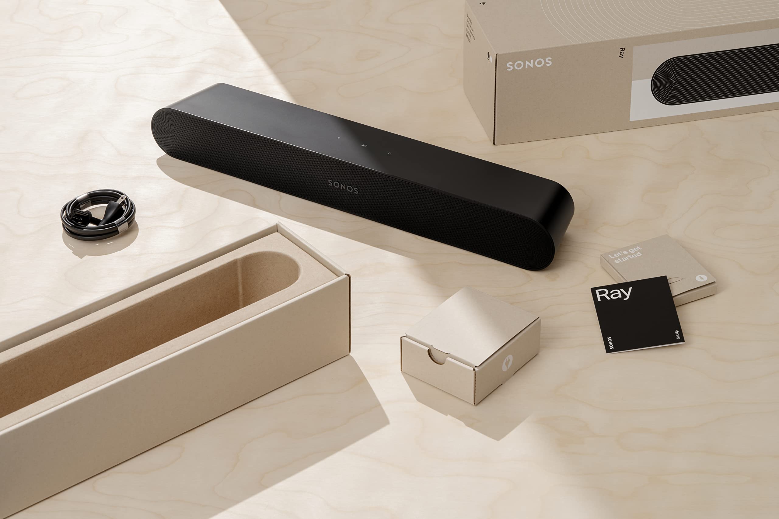 Sonos Ray Compact Sound Bar for TV and Music - Black | Premium Home Theater Audio System for Movies, Gaming & Streaming | Slim Design for Small Spaces