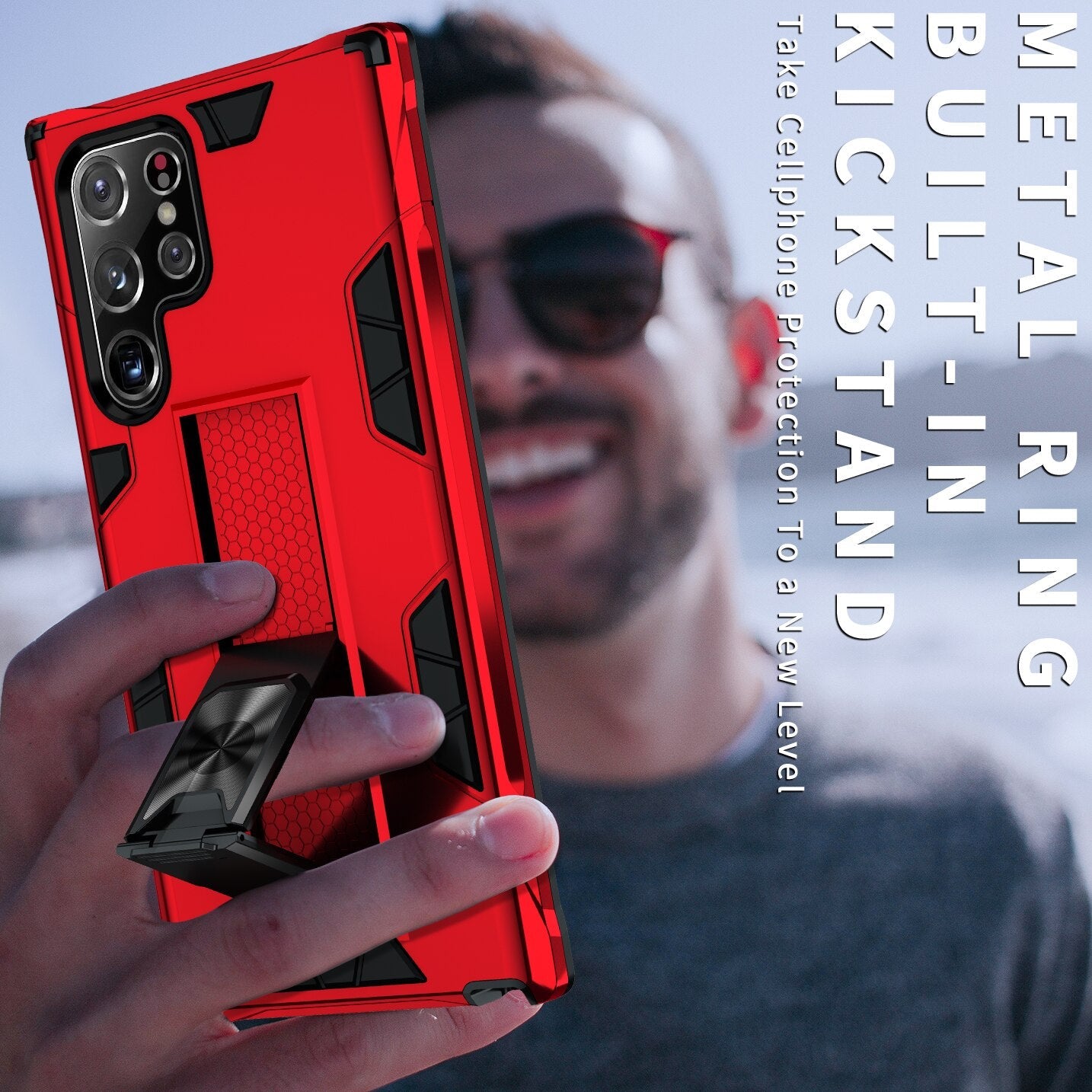 Samsung Galaxy S22 Ultra/S22 Plus/S22 Full Body Protective Case with Kickstand - Perfect for Work, Travel & Everyday Use