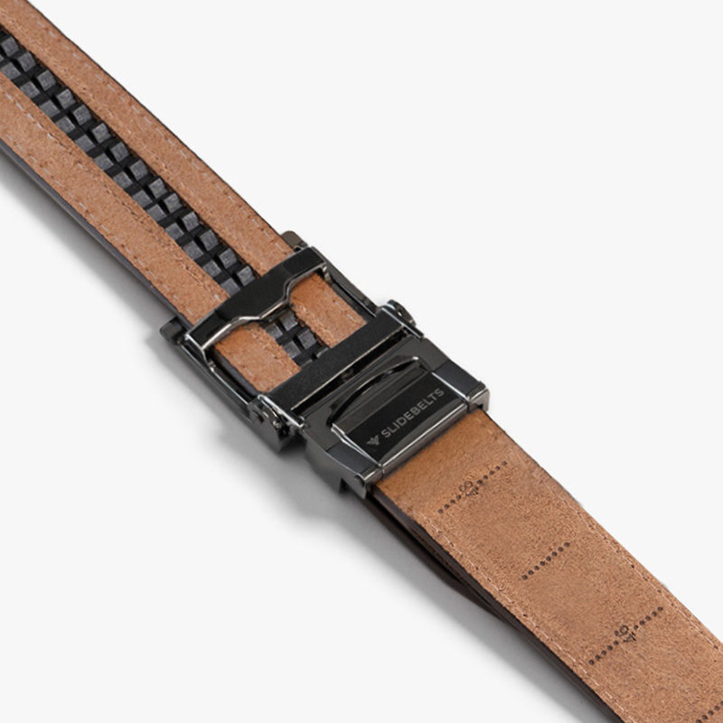 Premium Full Grain Leather Belt for Men - Genuine Walnut Brown Wide Dress Belt - Perfect for Business, Casual & Formal Wear