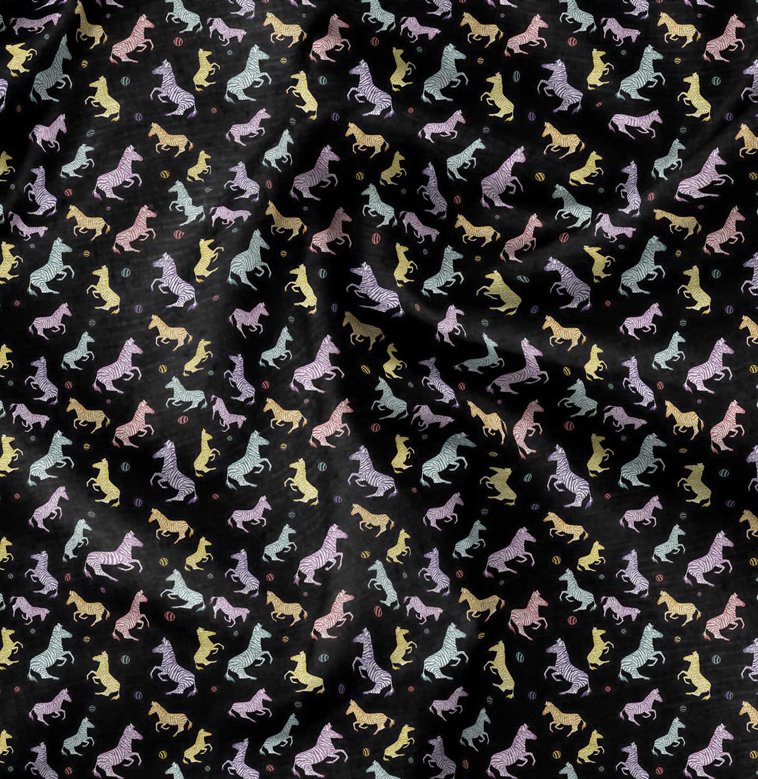 Soimoi Moss Georgette Black Fabric by The Yard - 42 Inch Wide Wild Animal Print Material - Nature-Inspired Textiles for Fashion Dresses, Scarves & Home Decor
