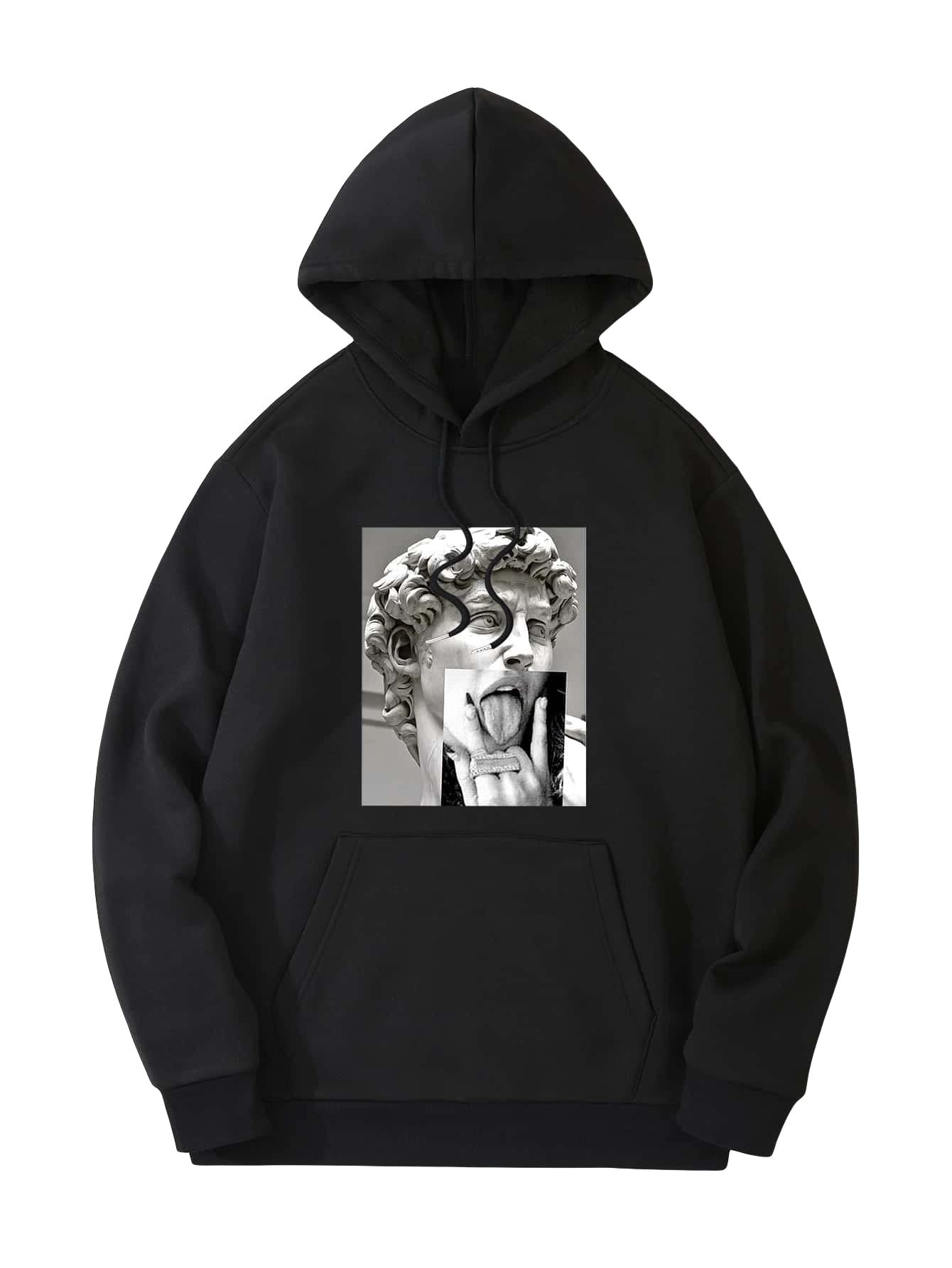 Men's Graphic Hooded Sweatshirt - Long Sleeve Pullover Hoodie with Front Pocket & Drawstring | Casual Streetwear for Everyday Wear, Gym, and Outdoor Activities