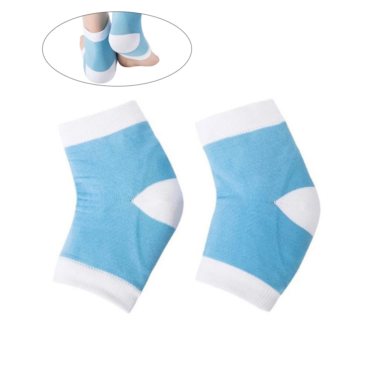 Beaupretty 2 Pairs Whitening Moisturizing Socks for Cracked Heels - Nylon Gel Foot Care Socks with Anti-Chapping Protection - Perfect for Dry Skin & Overnight Foot Treatment