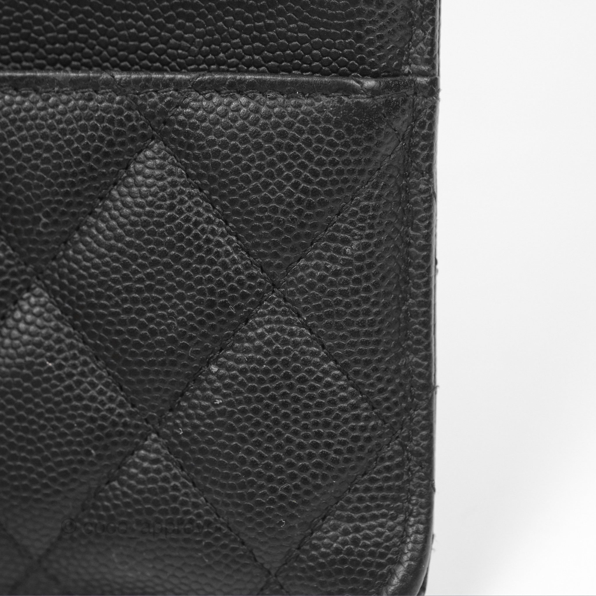 Chanel Classic Long Wallet Pouch Black Caviar Leather - Luxury Designer Wristlet Clutch for Women | Perfect for Evening Events, Parties & Daily Use