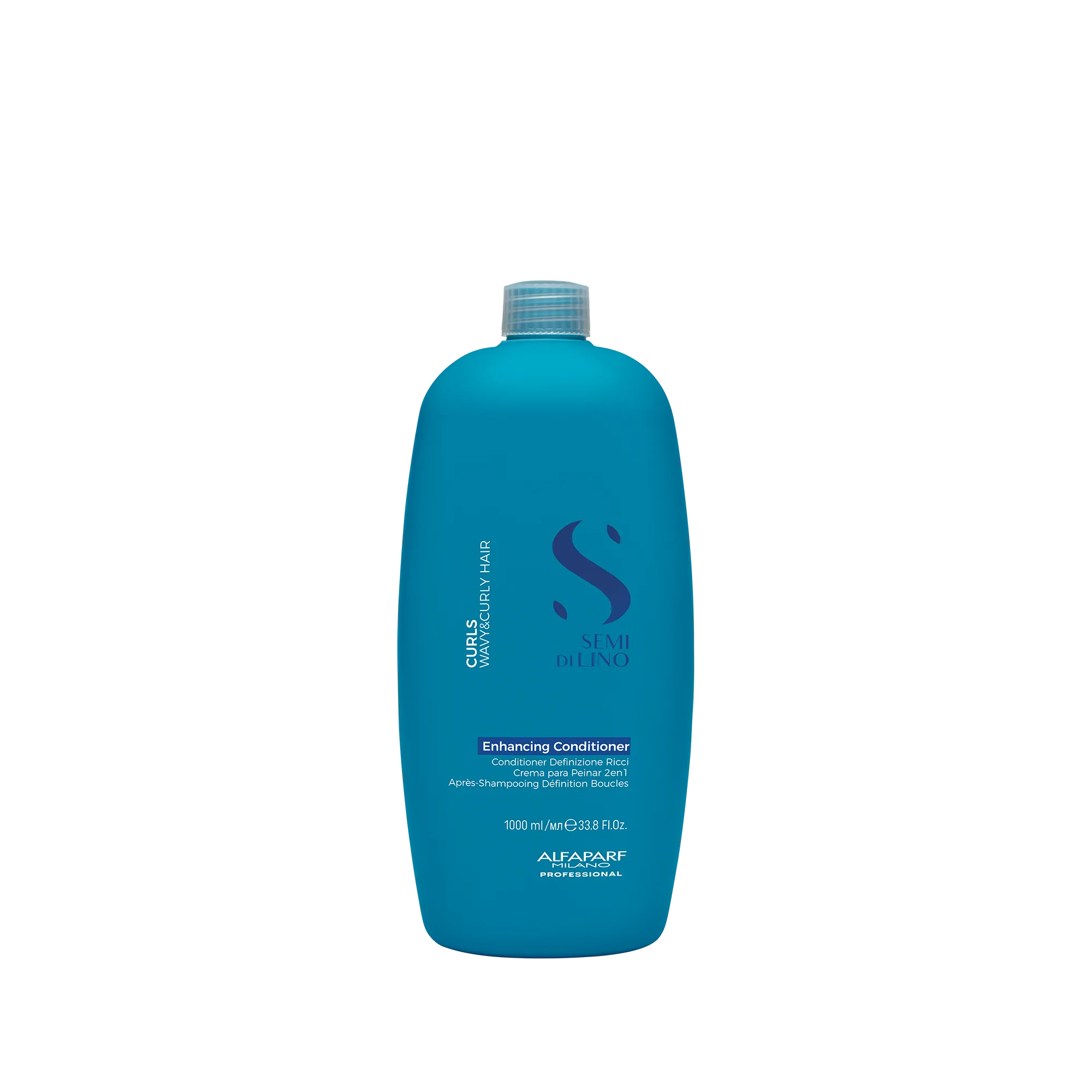 Alfaparf Milano Semi Di Lino Curls Enhancing Low Shampoo & Conditioner Set - 1 Liter Duo for Defined, Frizz-Free Curls | Perfect for Daily Hair Care & Salon-Quality Results at Home