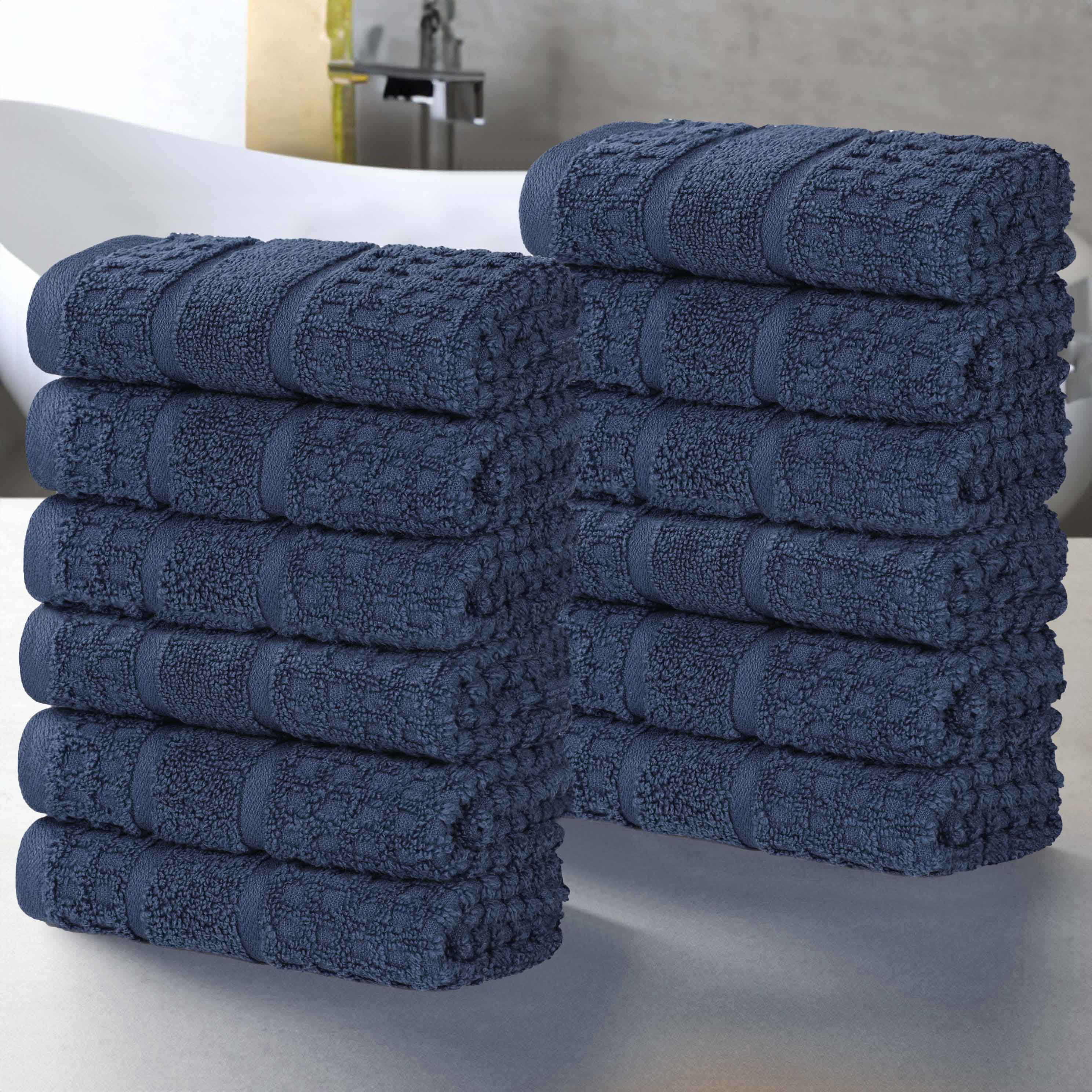 12-Pack Zero Twist Cotton Waffle Honeycomb Face Towels | Ultra Soft & Absorbent | Perfect for Spa, Gym, Travel & Daily Skincare Routine