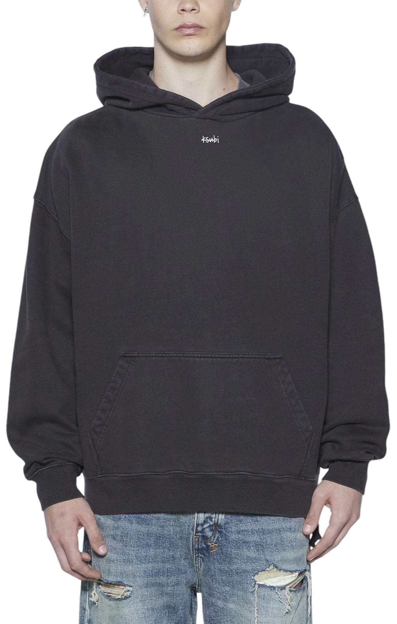 Ksubi Eagle Ekcess Hoodie - Faded Black Men's Streetwear Pullover | Perfect for Casual Outfits, Street Style & Layering