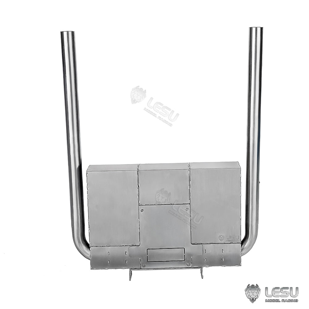 1/14 Scale Metal Exhaust Pipe Chimney with LED Light for TAMIYA LESU RC Tractor Truck Model Parts 3363 1851 - DIY Upgrade for Radio Controlled Lorry & Car Models - Perfect for RC Enthusiasts and Scale Model Displays