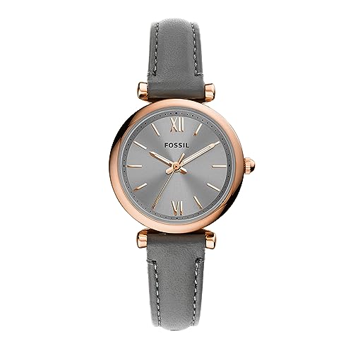 Gray Leather/Rose Gold