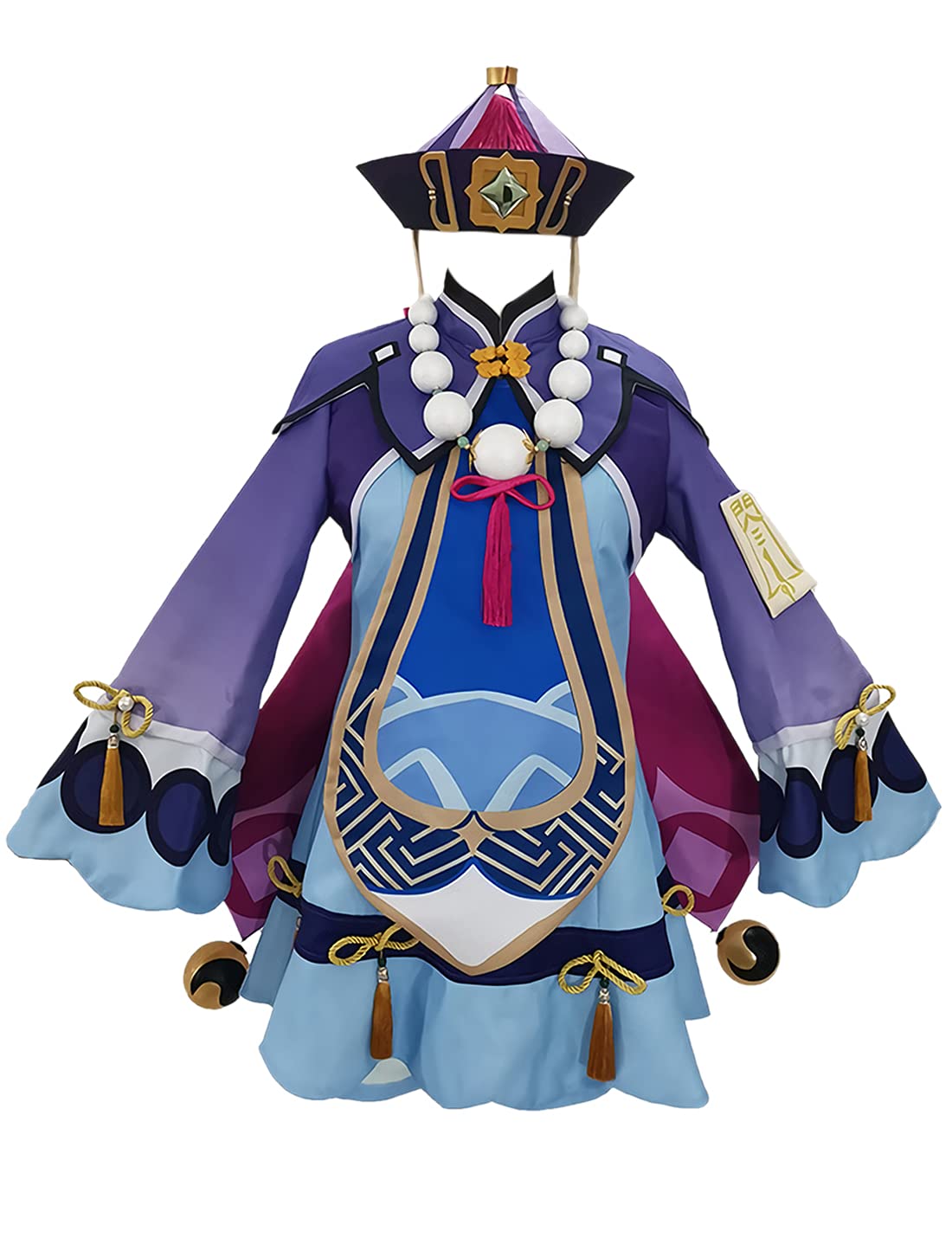 Genshin Impact Qiqi Cosplay Costume Full Set with Accessories - Anime Halloween Party Uniform Dress for Cosplay Events & Conventions