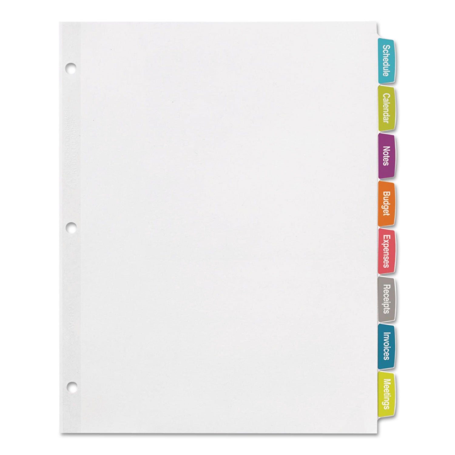 Avery® Big Tab Printable White Label Tab Dividers - 8 Tabs, 11 x 8.5 Inches, White, 20 Sets - Perfect for Office Organization, School Binders & Filing Systems