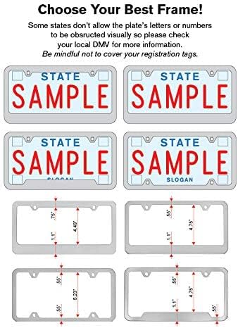 Ford Bronco UV Printed Plastic License Plate Frame - Durable & Weatherproof Car Accessory for Off-Road & Custom Vehicle Styling