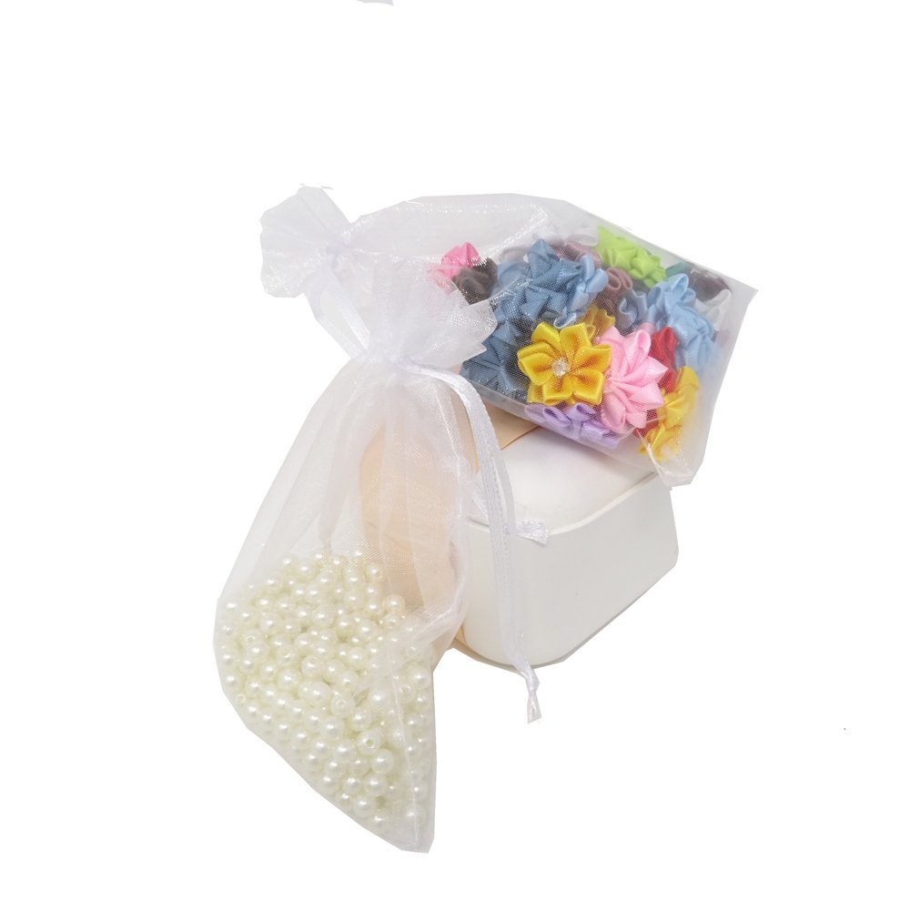 100Pcs 4x6 Inch White Organza Jewelry Pouches - Premium Wedding Favor Bags, Party Gift Bags & Candy Bags for Bridal Showers, Baby Showers, Birthday Parties and Special Events