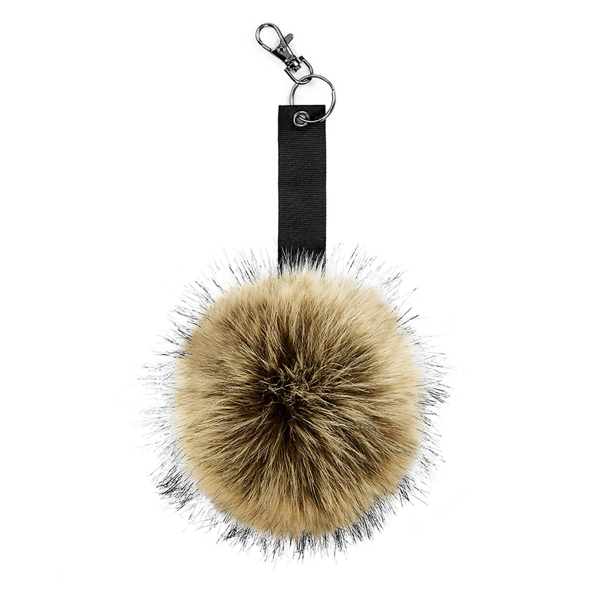 Cute Hazel Faux Fur Pom Pom Keychain - Stylish Accessory for Keys, Bags & Backpacks - Perfect Gift for Women & Girls