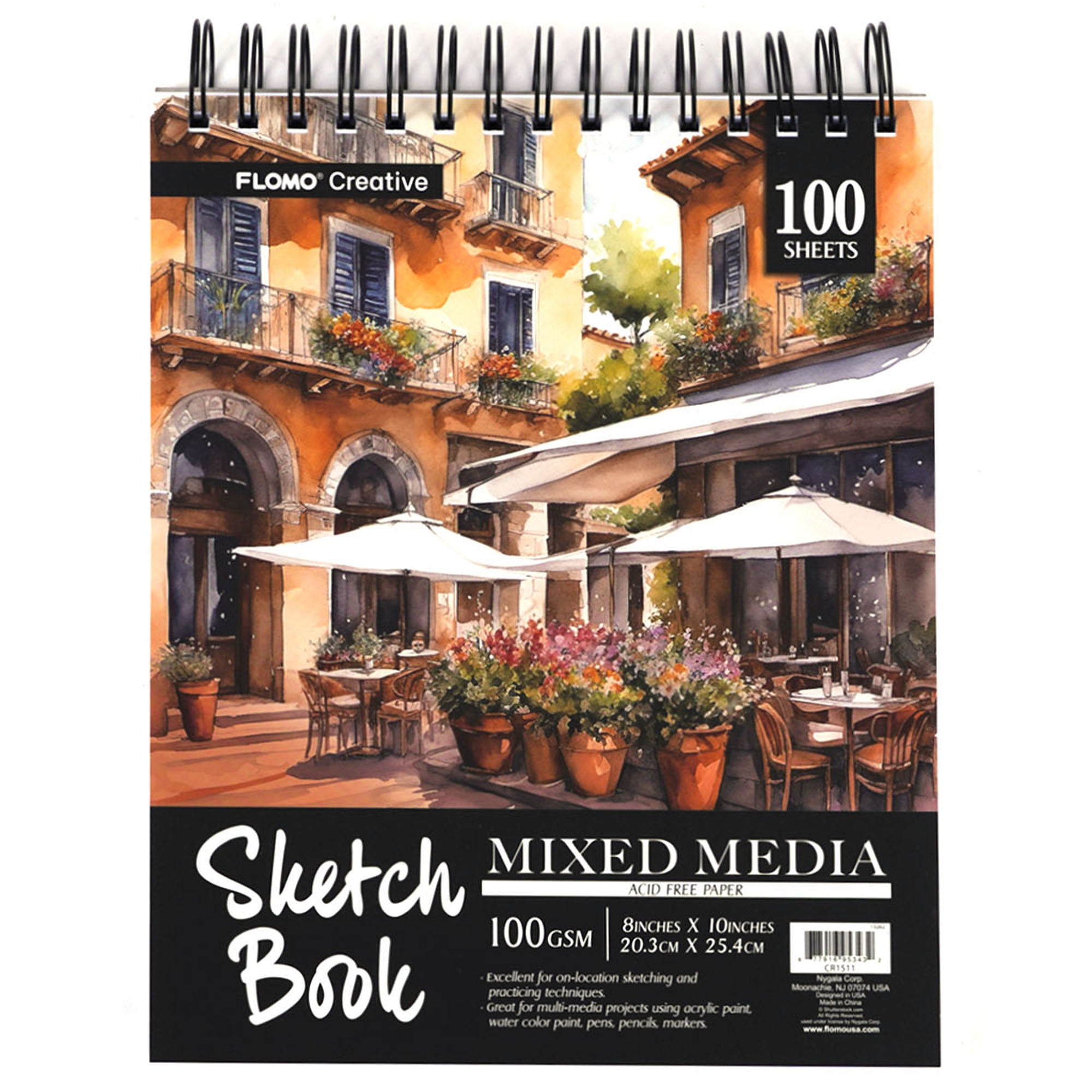 100 Sheet Outdoor Bistro Sketch Book 8