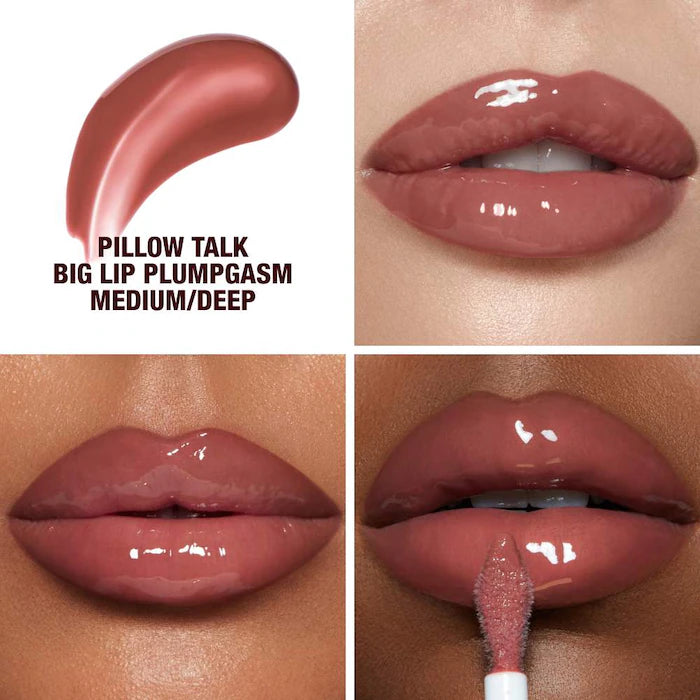 Charlotte Tilbury Pillow Talk™ Big Lip Plumpgasm Volumizing Lip Gloss - Hydrating Plumping Lip Gloss for Fuller Lips, Vegan & Cruelty-Free - Perfect for Date Night, Parties & Everyday Glam