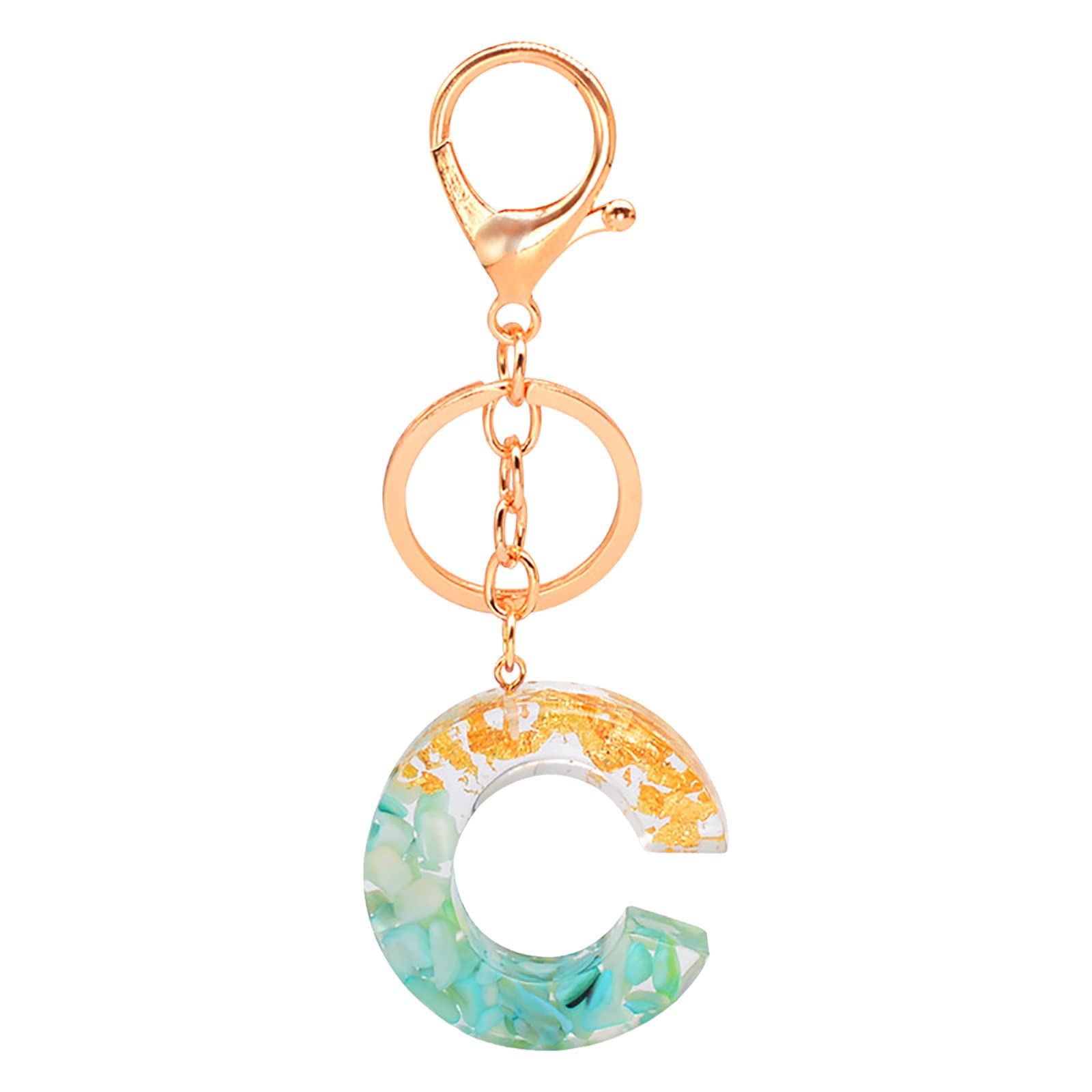 Women's Fashion Alphabet Initial Letter Keychain - Lightweight Trendy Handbag Pendant for Everyday Style & Gift Giving