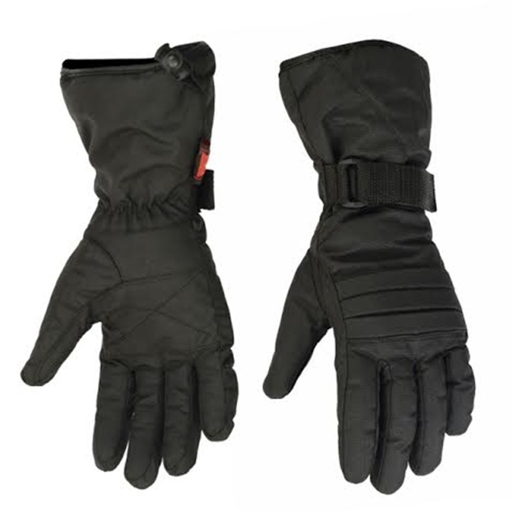 Men's Waterproof Windproof Textile Gauntlet Motorcycle Gloves - Winter Riding Gloves for Cold Weather & Outdoor Activities
