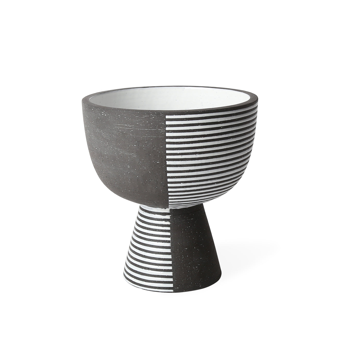 Palm Springs Stripes Bowl - Stylish Ceramic Serving Bowl for Salads, Snacks & Desserts - Perfect for Parties, Picnics & Home Dining Decor