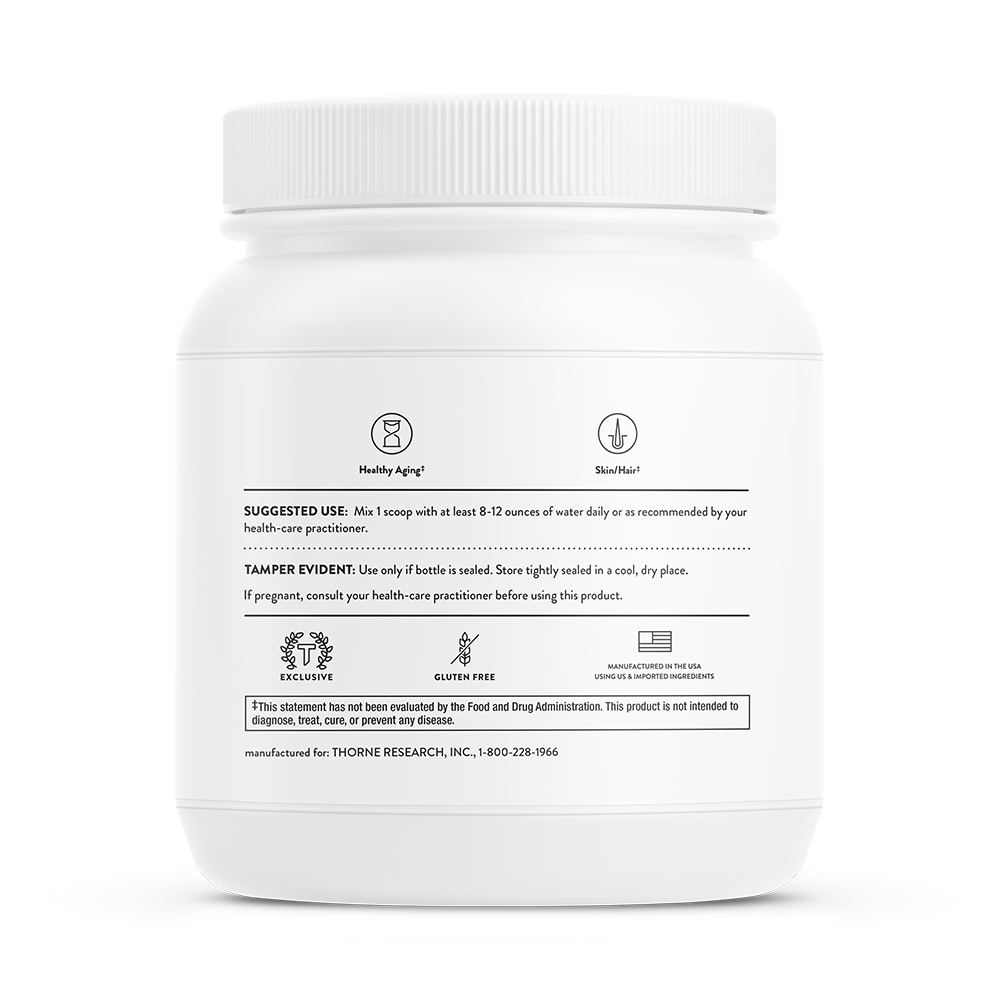 Thorne Collagen Plus (SP685) - Premium Hydrolyzed Collagen Peptides for Skin, Hair & Joint Support - Ideal for Daily Wellness & Anti-Aging Routine