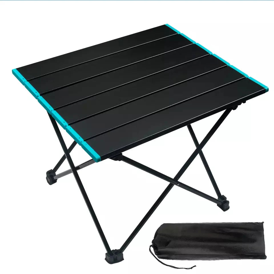 Portable Lightweight Aluminum Folding Camping Table with Carry Bag - Perfect for Outdoor Picnics, Beach Trips, Backpacking & Tailgating Parties